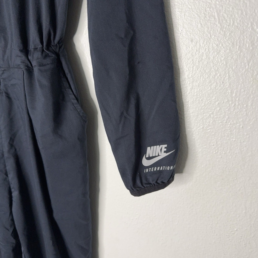 Nike International Black Long Sleeve Jumpsuit Athleisure Utility Women's XS - Picture 4 of 15